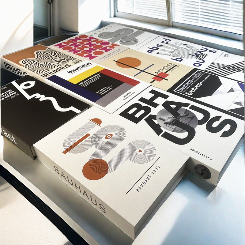 Interior Design Book - Abstrakte Bauhaus Luxus dekorative Bücher Boho