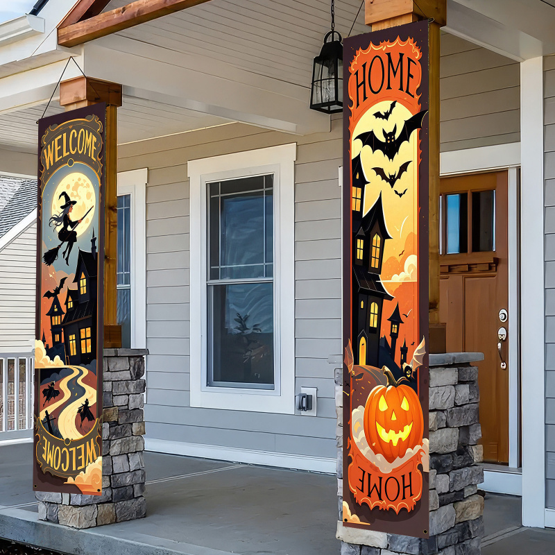 Interior Design Years Of School - 1 Paar, 2D flache, Halloween-Themen-Couplets, Hexen-