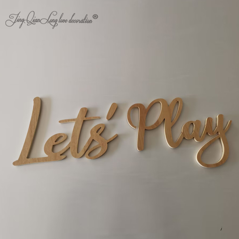 Interior Design Years Of School - „Let's PLAY“-Wandschild – Kinderspielzimmer-Dekoration – Wandkunst-Design