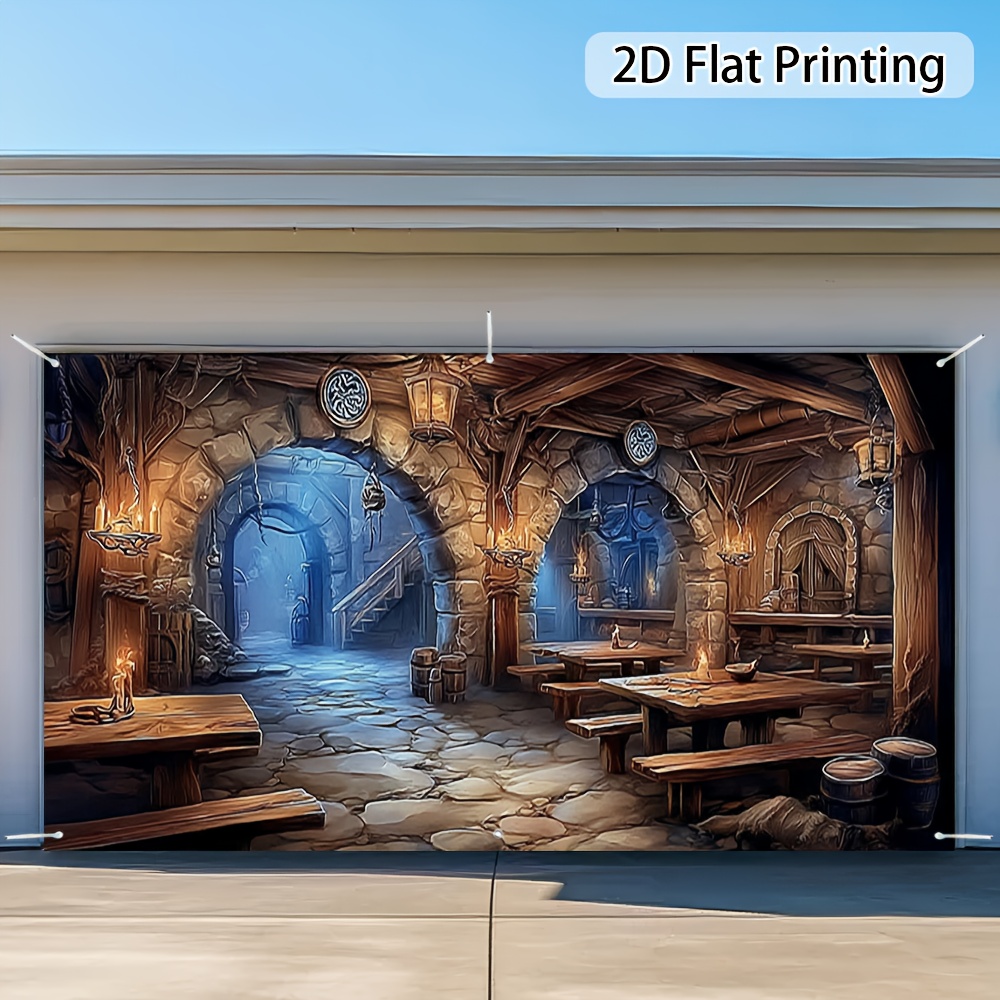 Interior Design Years Of School - Ein 2D-gedrucktes Innendesign einer mittelalterlichen Taverne,