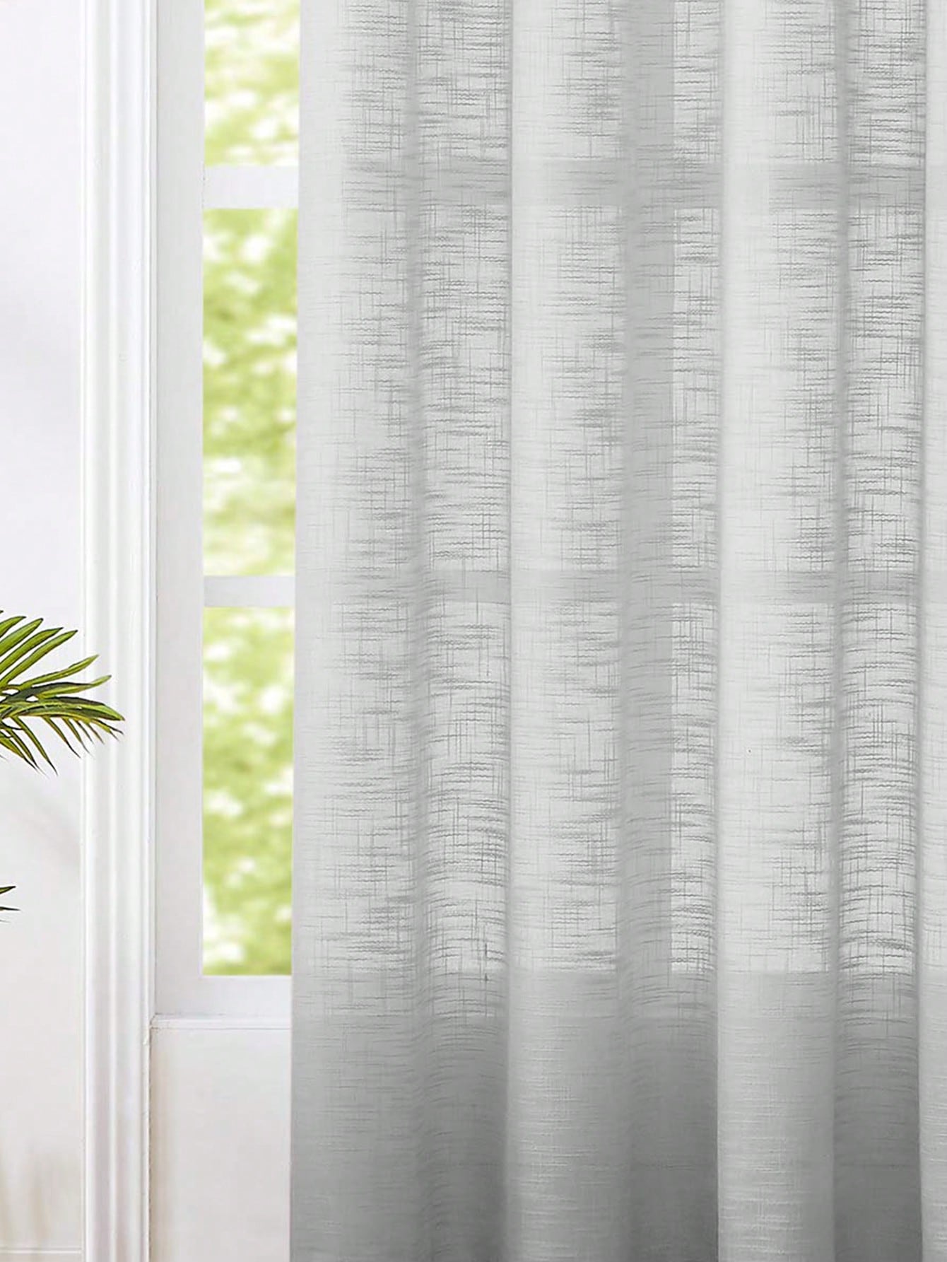 Graue Polyester-Leinen-Textur  – Linen Curtain Eyelet Bewertung und Preis