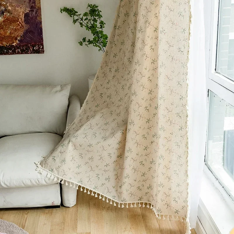 Florale Bauernhaus-Vorhänge, h – Linen Curtain Eyelet Bewertung und Preis