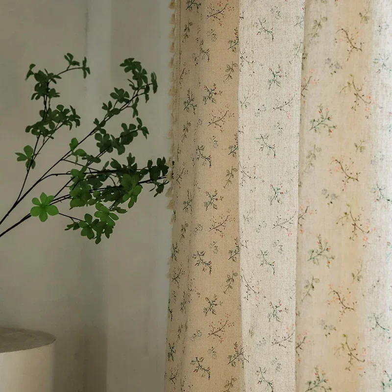 Florale Bauernhaus-Vorhänge, h – Linen Curtain Eyelet Bewertung und Preis