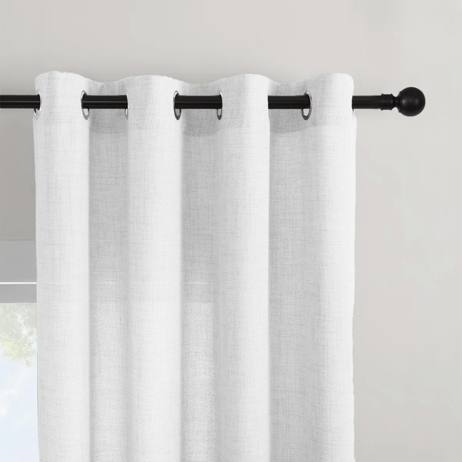 1 Stück, Einfarbiger Bohemian  – Linen Curtain Eyelet Bewertung und Preis