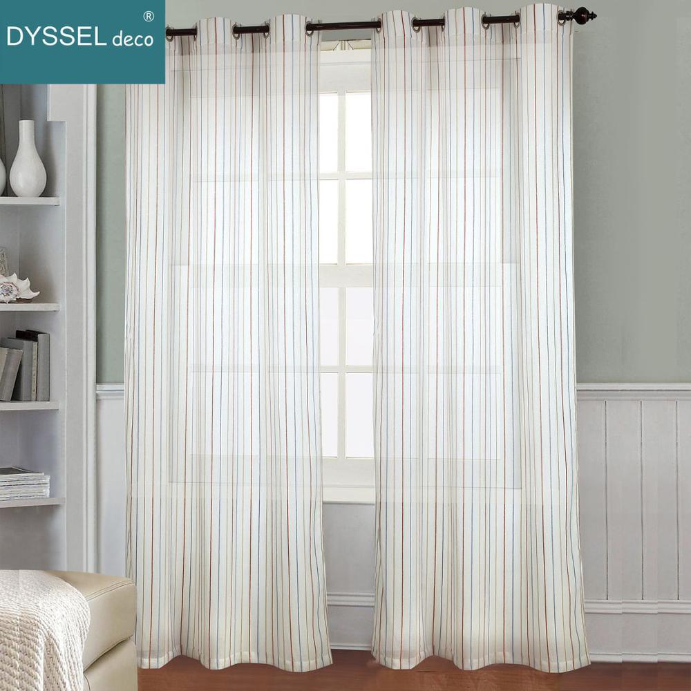 Moderner, weiß gestreifter, du – Linen Curtain Eyelet Bewertung und Preis